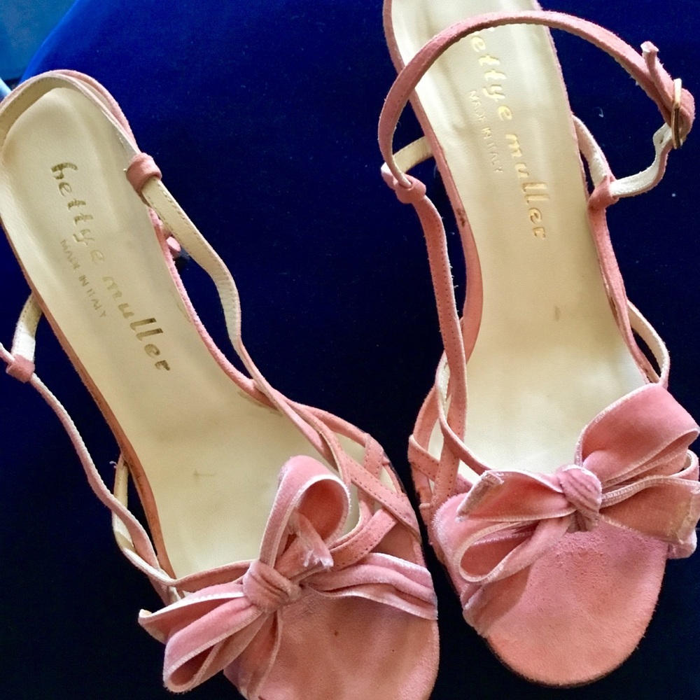 bettye muller suede and velvet sandals